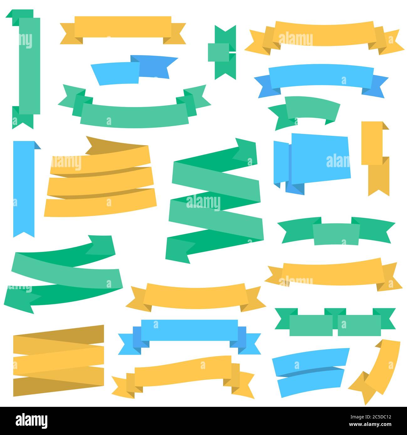 Vector color Ribbons Set Stock Vector Image & Art - Alamy