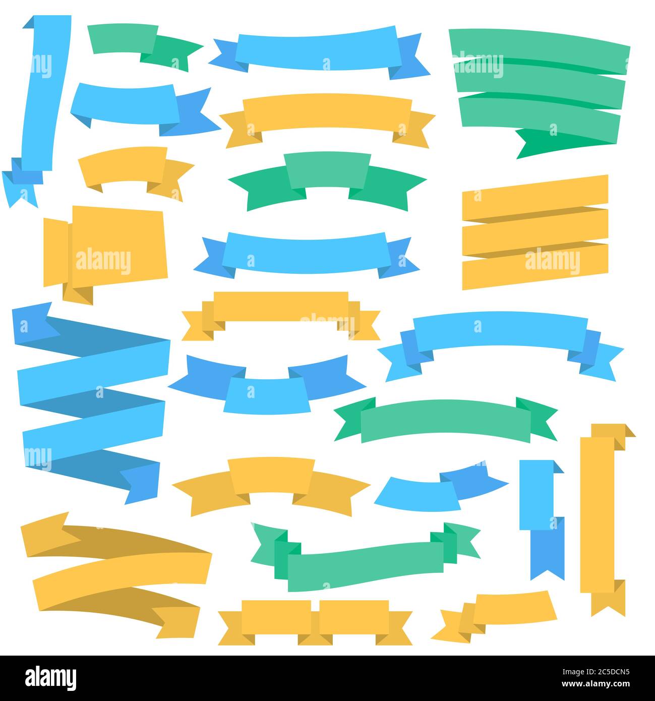 Vector color Ribbons Set Stock Vector Image & Art - Alamy
