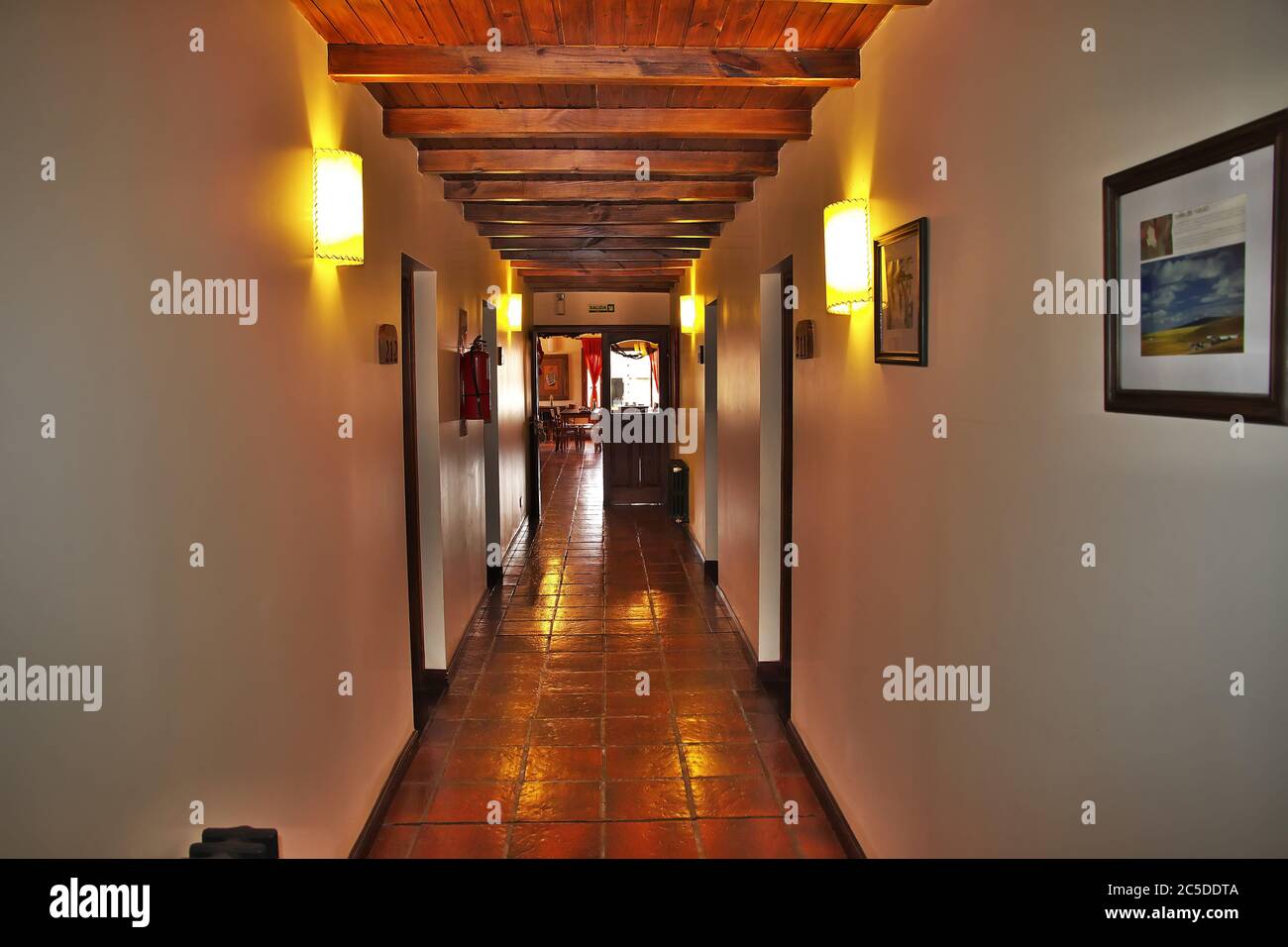 The interior of the hotel in El Calafate, Patagonia, Argentina Stock Photo