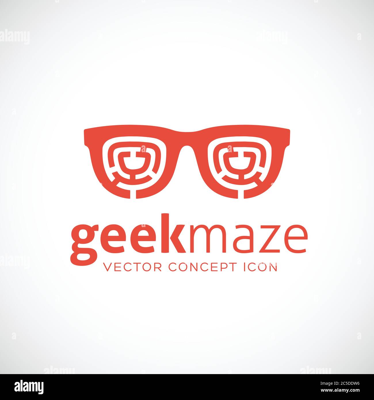 Geek Maze Vector Concept Symbol Icon Stock Vector