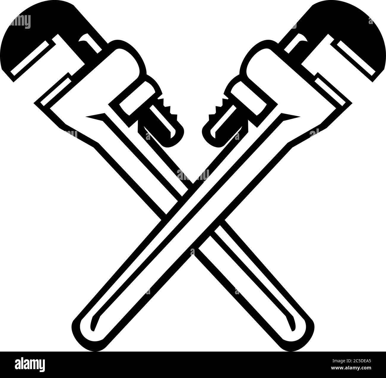 Monkey Wrench Icon Vector Design Template Stock Vector (Royalty