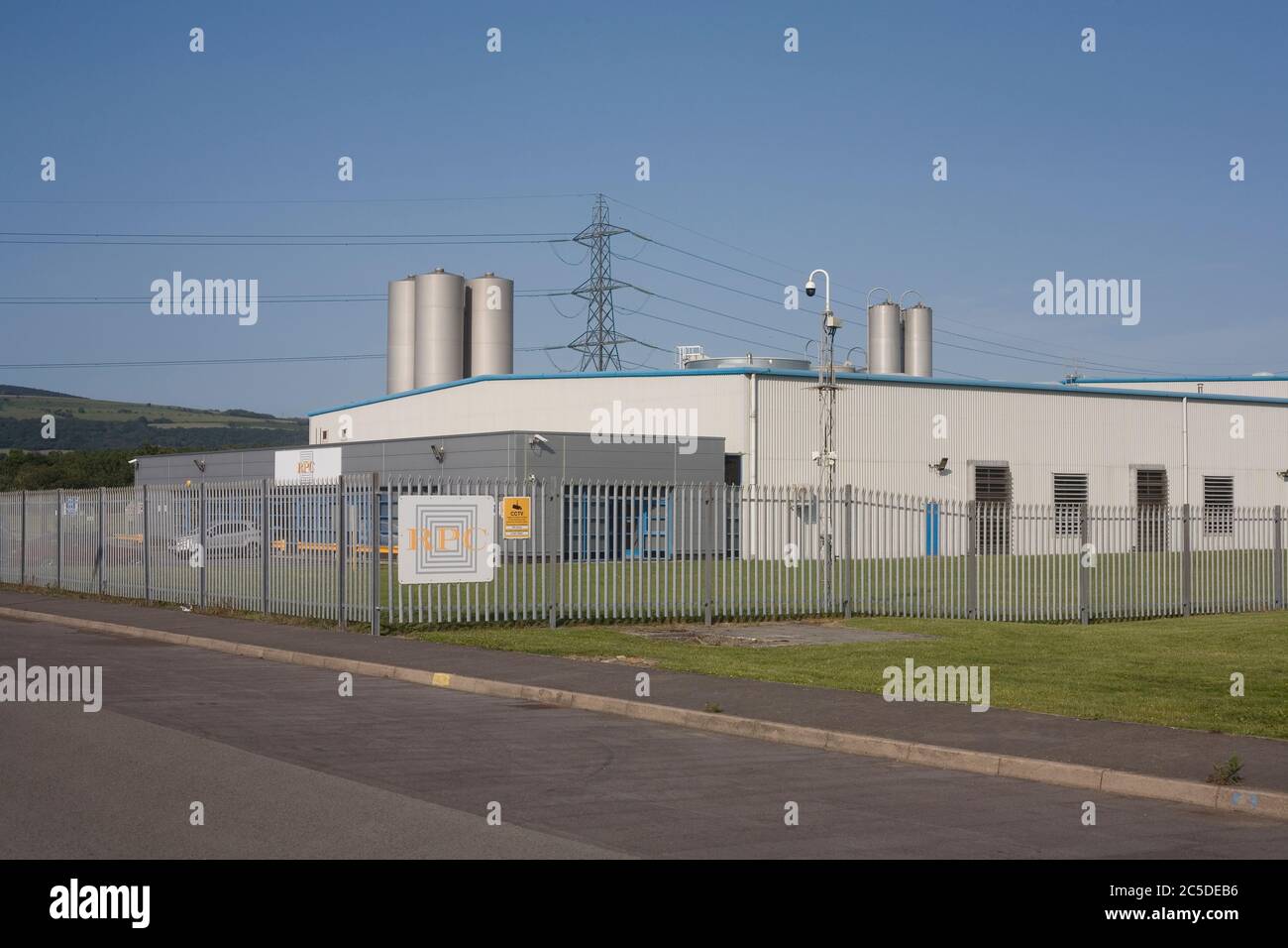 RPC Tedeco Gizeh, makers of plastic cups, factory at Kenfig industrial estate Stock Photo