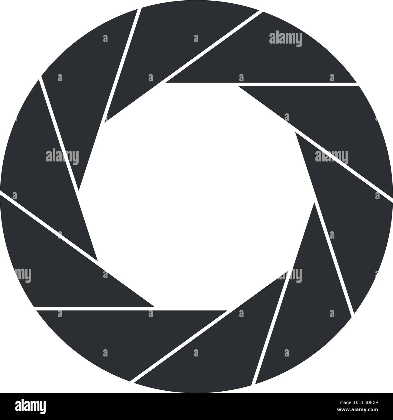 Shutter icon. Photography or video theme. Simple flat vector icon Stock ...