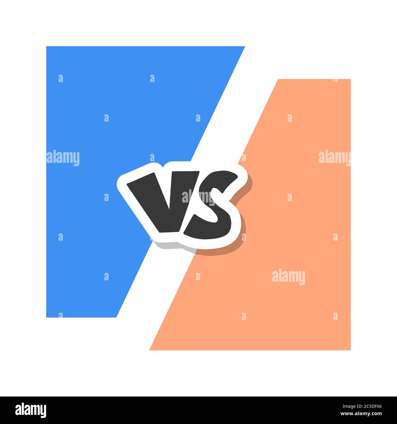 Versus sign with copy space. VS screen. Decorative battle cover with ...