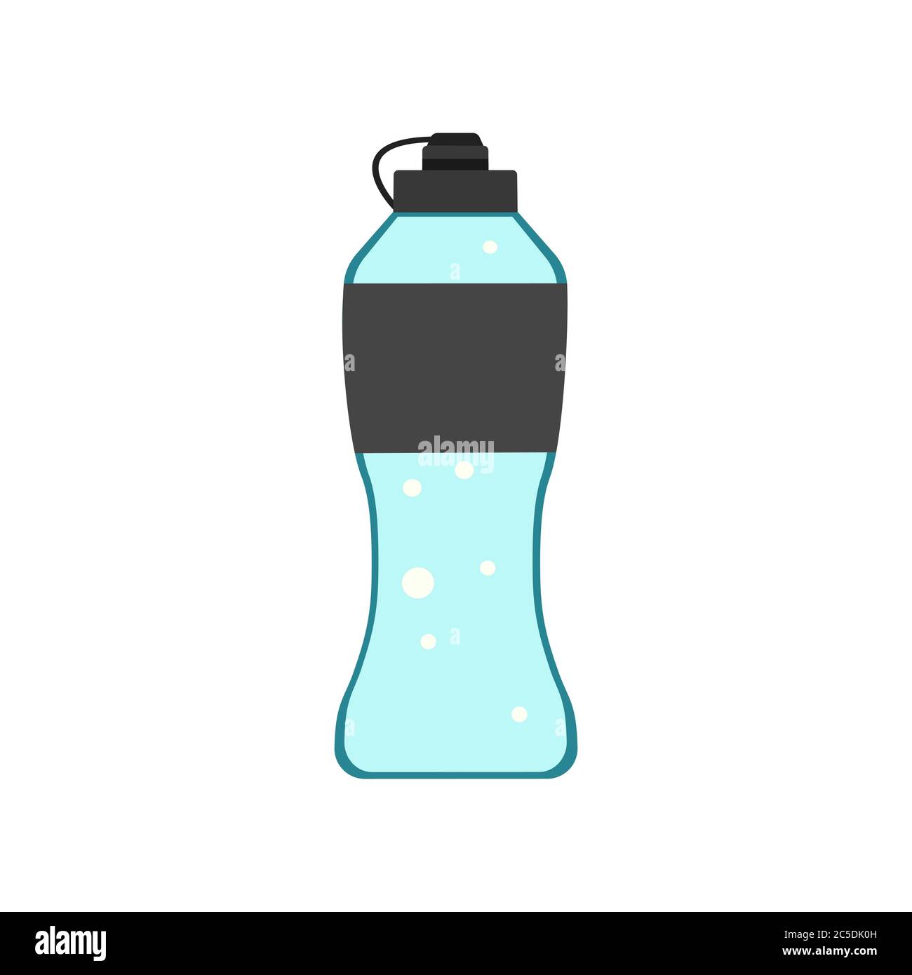 Sport water bottle on white background. Stock Illustration Stock Vector