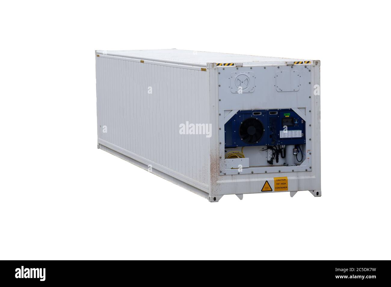 Refrigerated container Cut white background Stock Photo