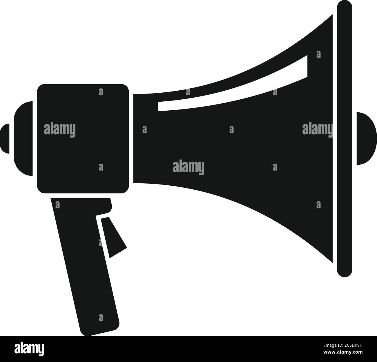 Video game megaphone icon. Simple illustration of video game megaphone