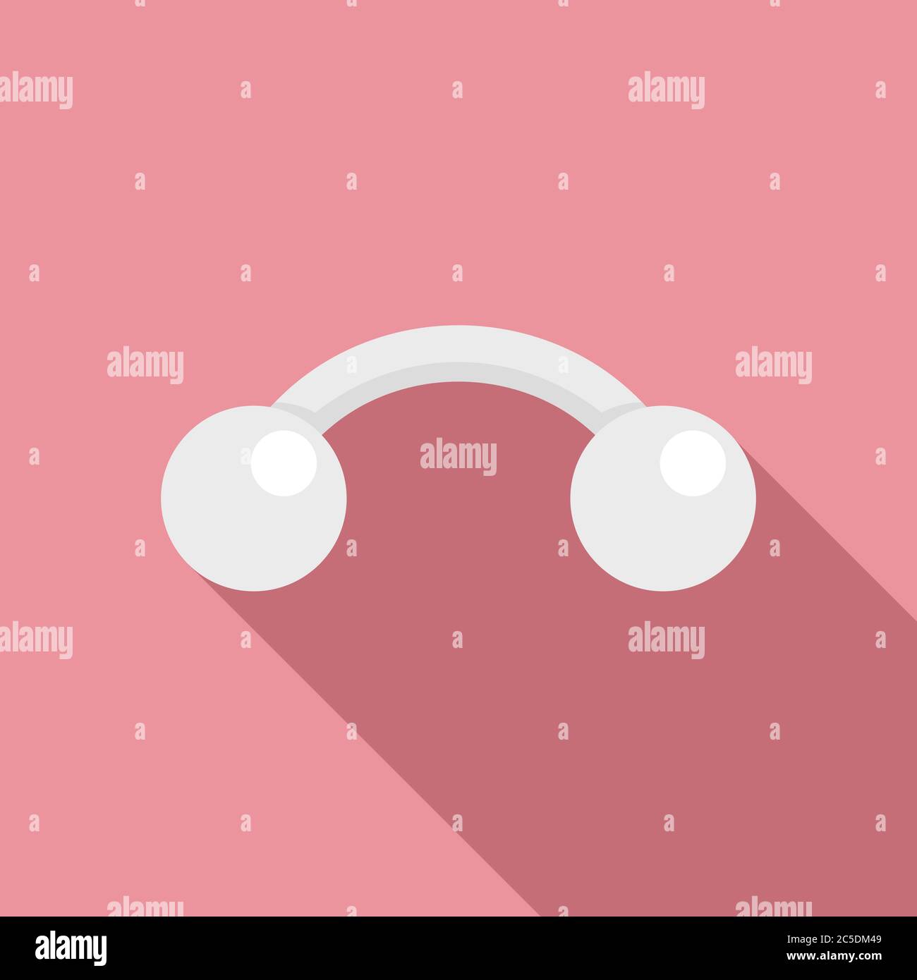 Beauty steel piercing icon. Flat illustration of beauty steel piercing vector icon for web design Stock Vector