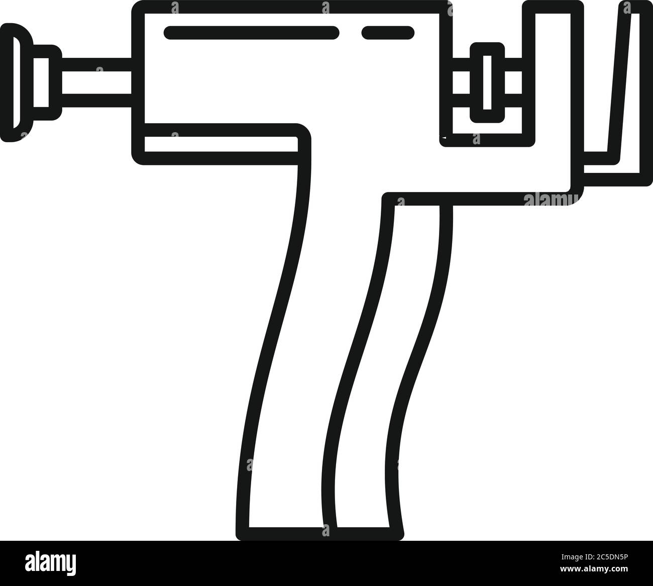 Piercing gun icon. Outline piercing gun vector icon for web design isolated on white background Stock Vector
