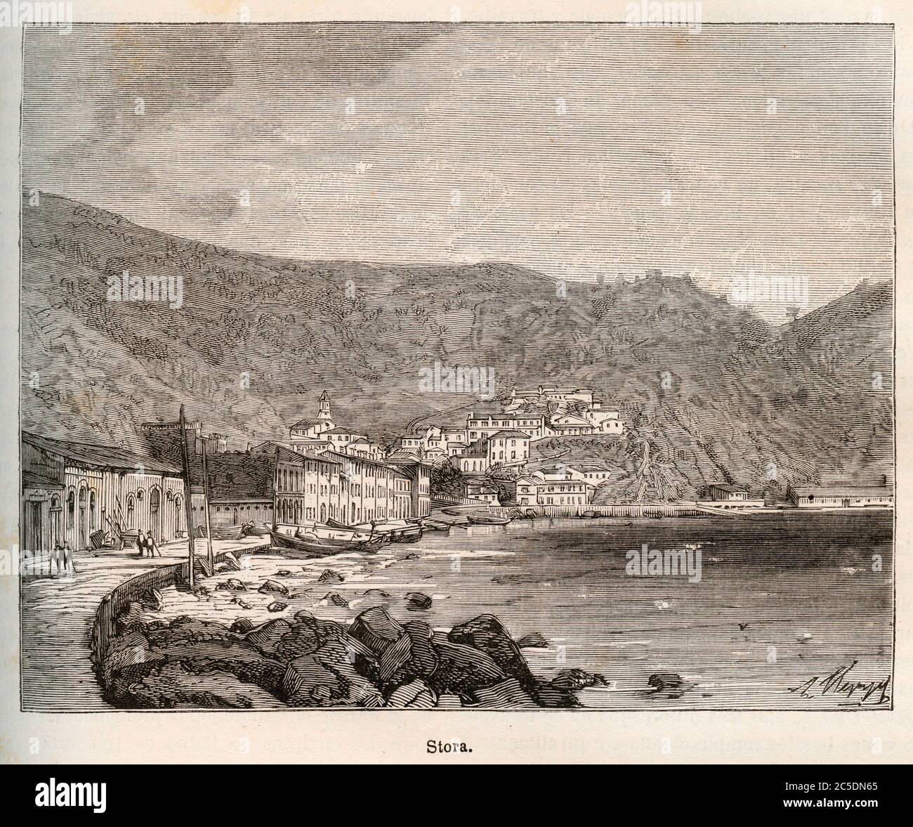 Algeria - c - Stora - gravure in 'La France-illustree : geographie, histoire, administration statistique' par V.-A. Malte-Brun. 1884 Stock Photo