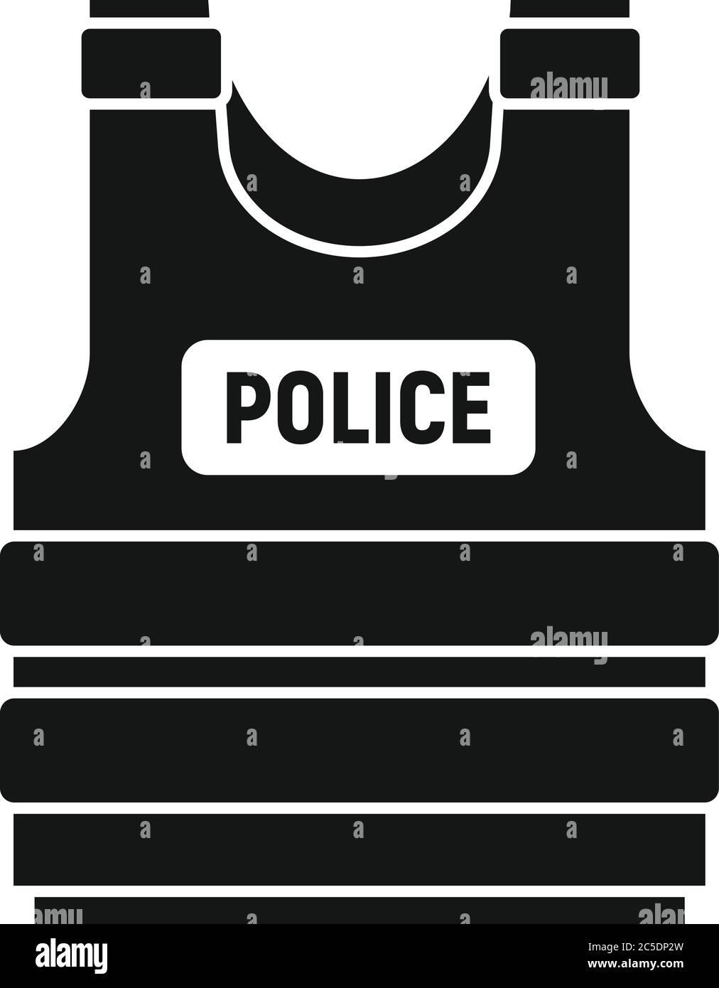 Police bulletproof vest icon. Simple illustration of police bulletproof vest  vector icon for web design isolated on white background Stock Vector Image  & Art - Alamy