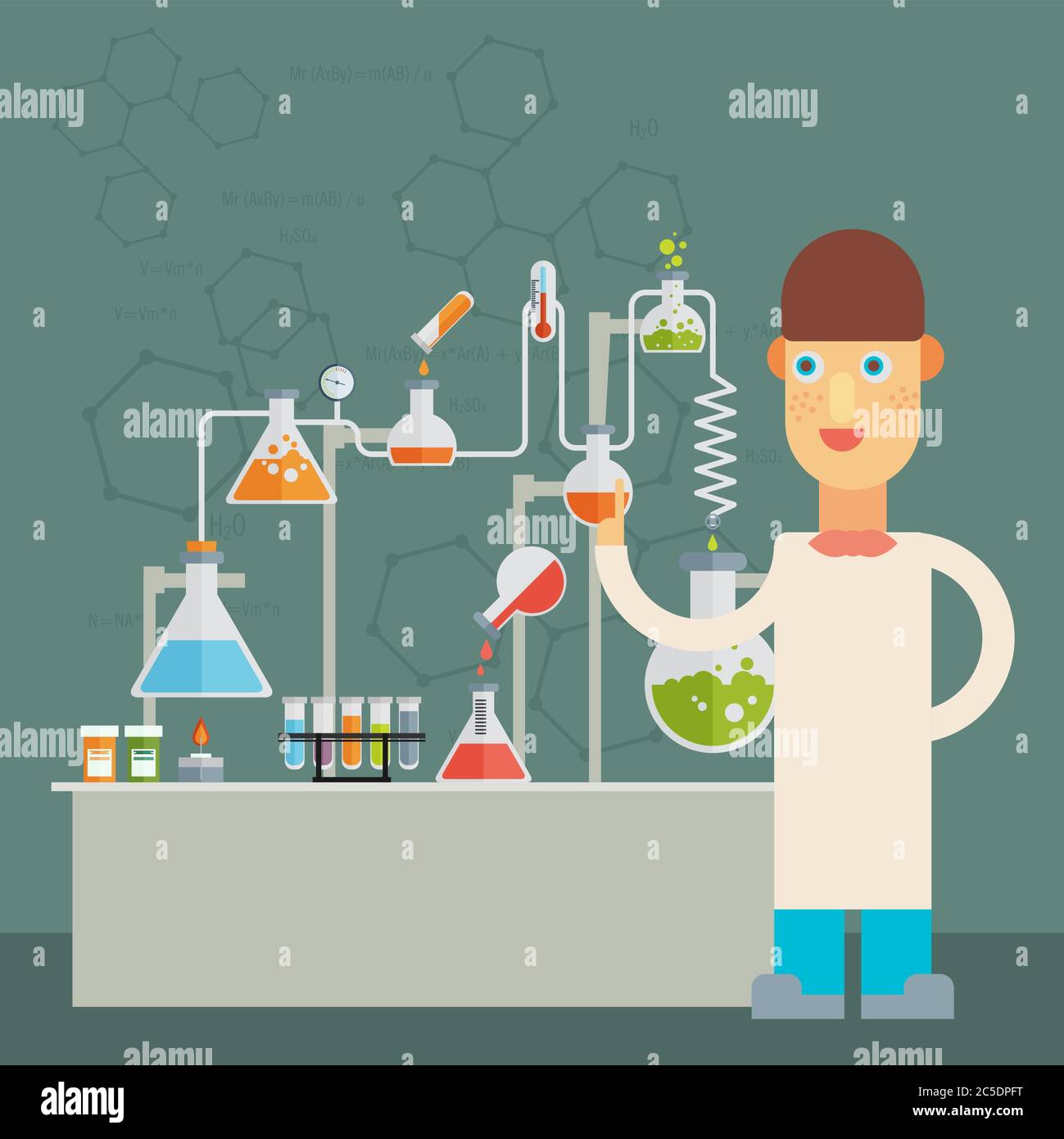Laboratory Conceptual. Vector Illustration Stock Vector Image & Art - Alamy