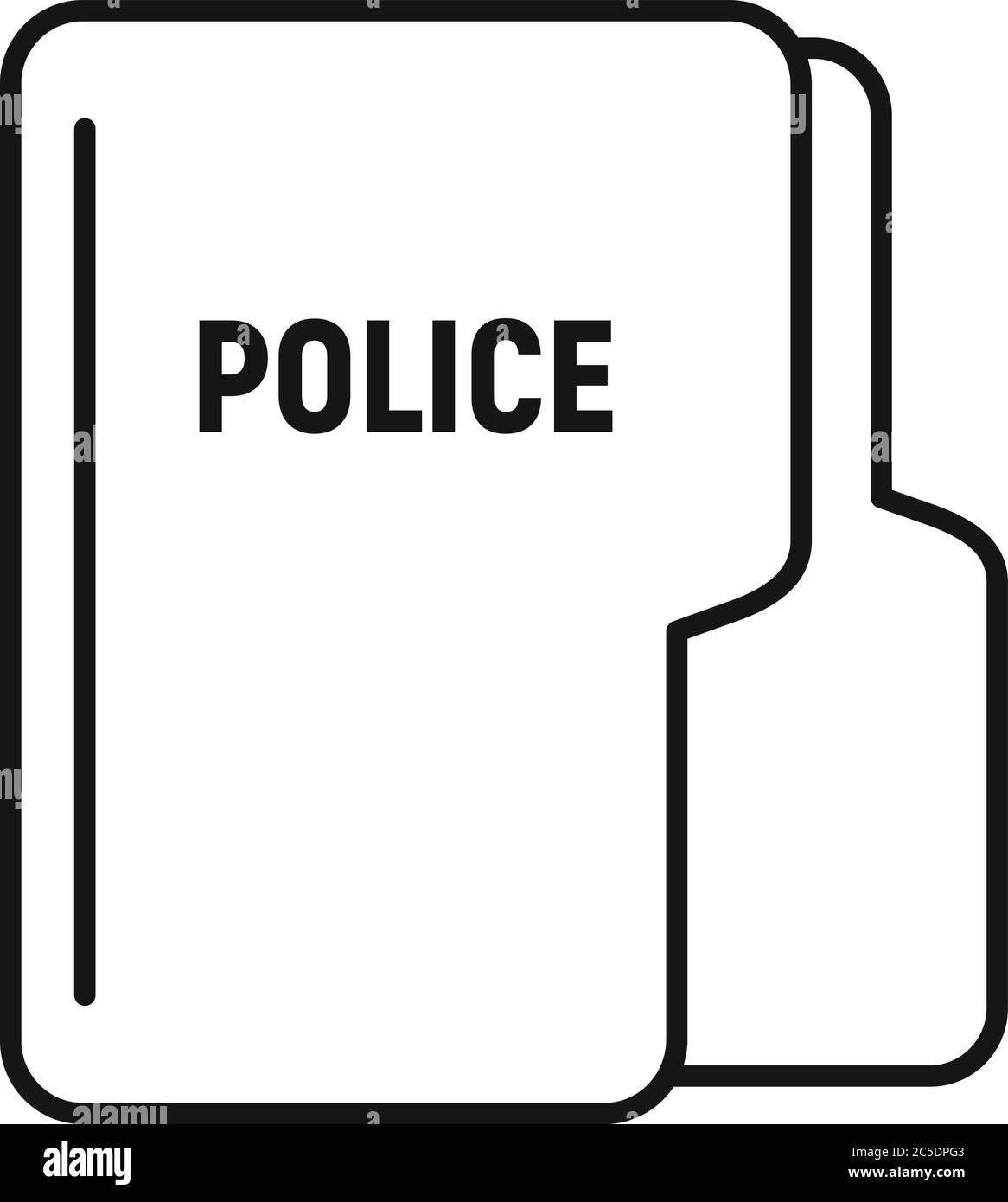 Black line police station folder Cut Out Stock Images & Pictures - Alamy