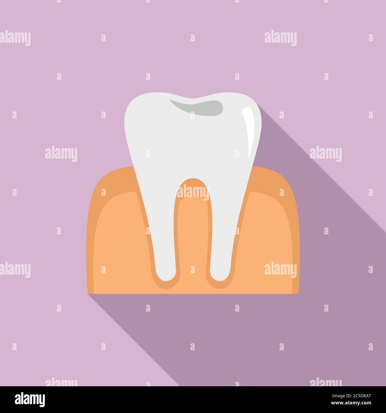 Tooth anesthesia icon. Flat illustration of tooth anesthesia vector icon for web design Stock Vector