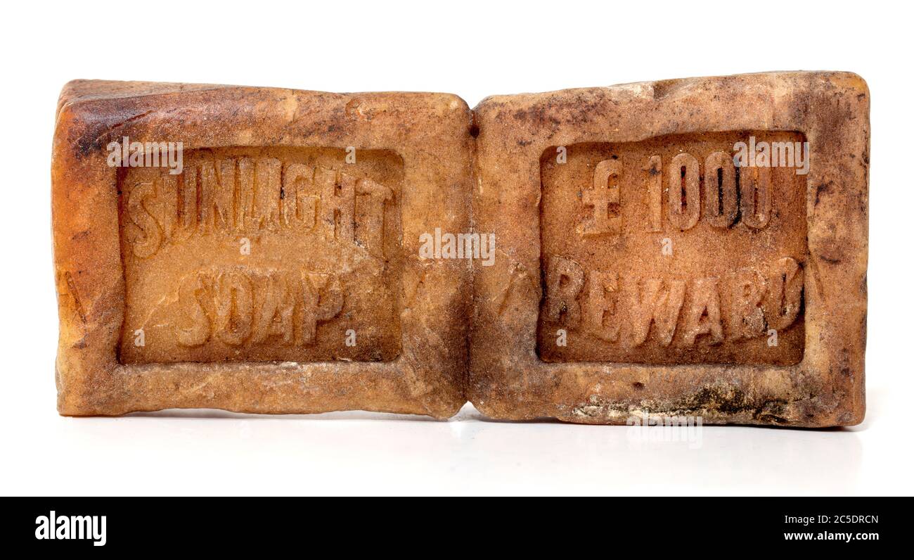A Bar of Vintage Sunlight Soap Stock Photo