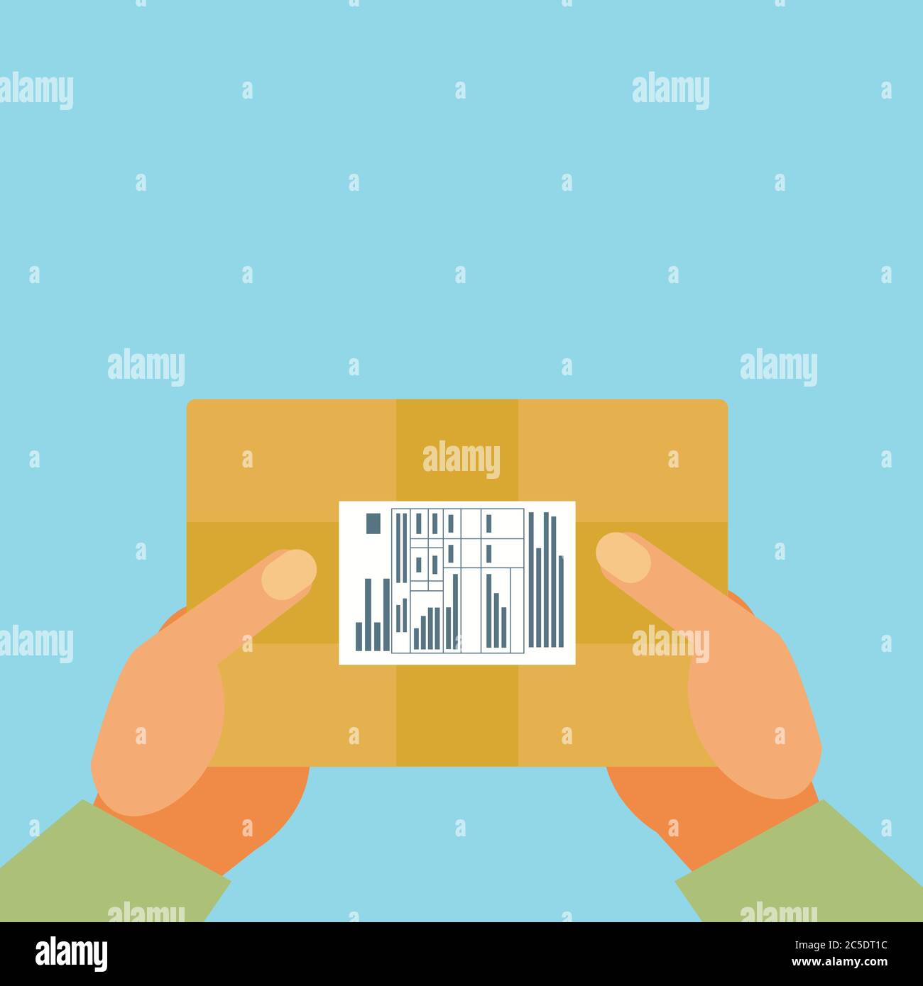 Flat design vector illustration concept for delivery service. Delivery ...