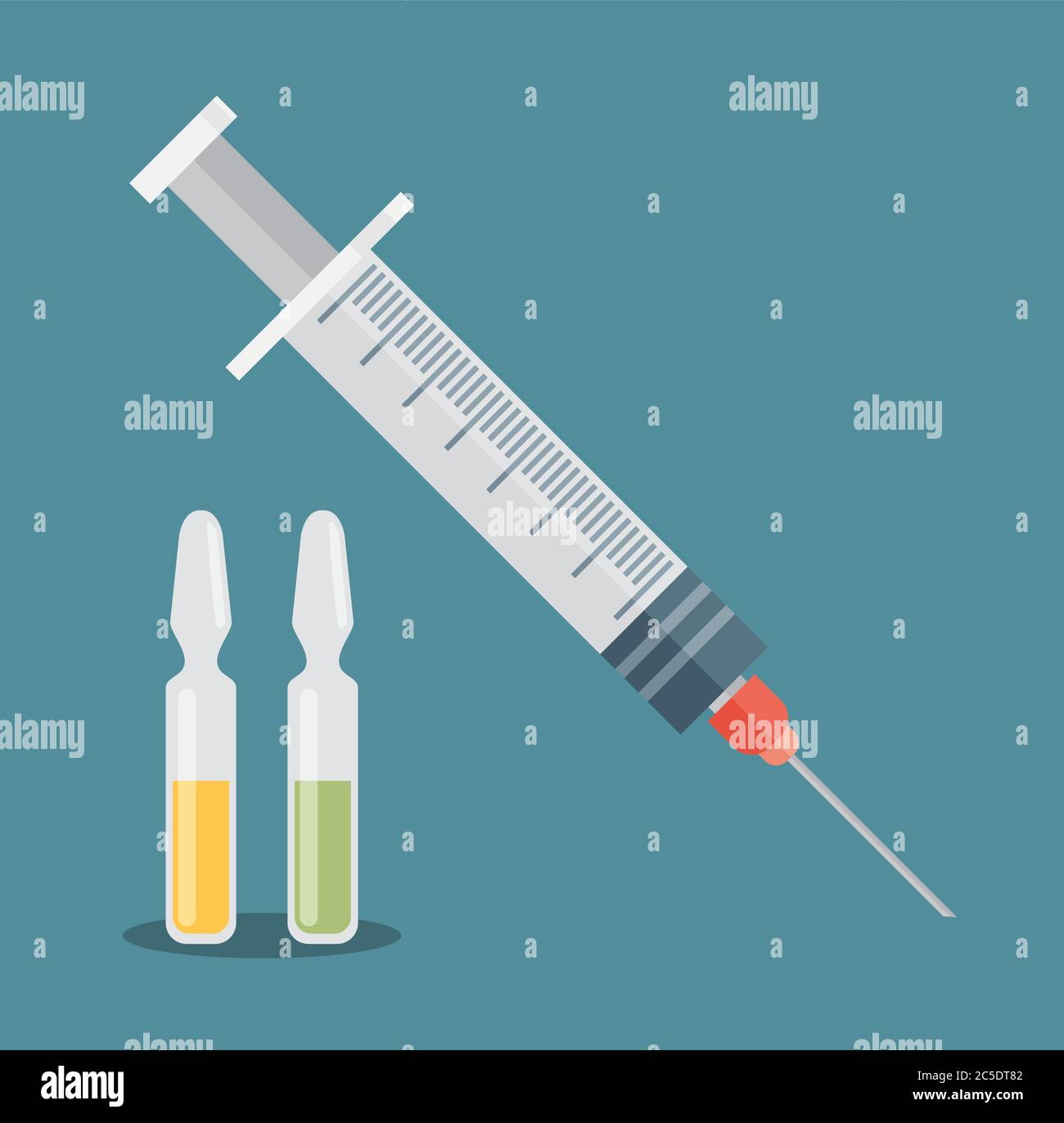 Syringe flat. Health care Stock Vector Image & Art - Alamy