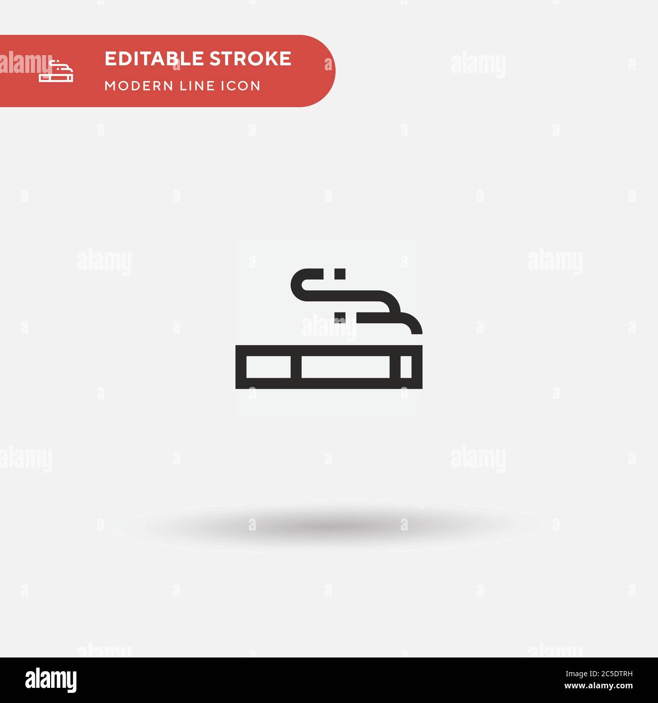 Cigarrete Simple vector icon. Illustration symbol design template for web mobile UI element. Perfect color modern pictogram on editable stroke. Cigarrete icons for your business project Stock Vector
