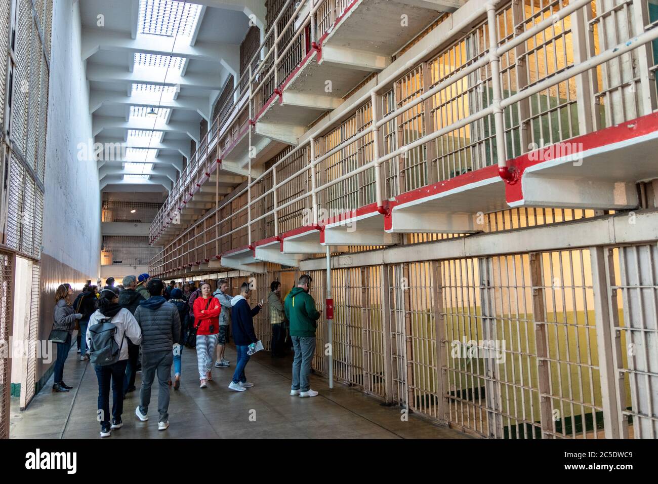 View Of The Cell Blocks, Alcatraz Prison Stock Photo - Alamy