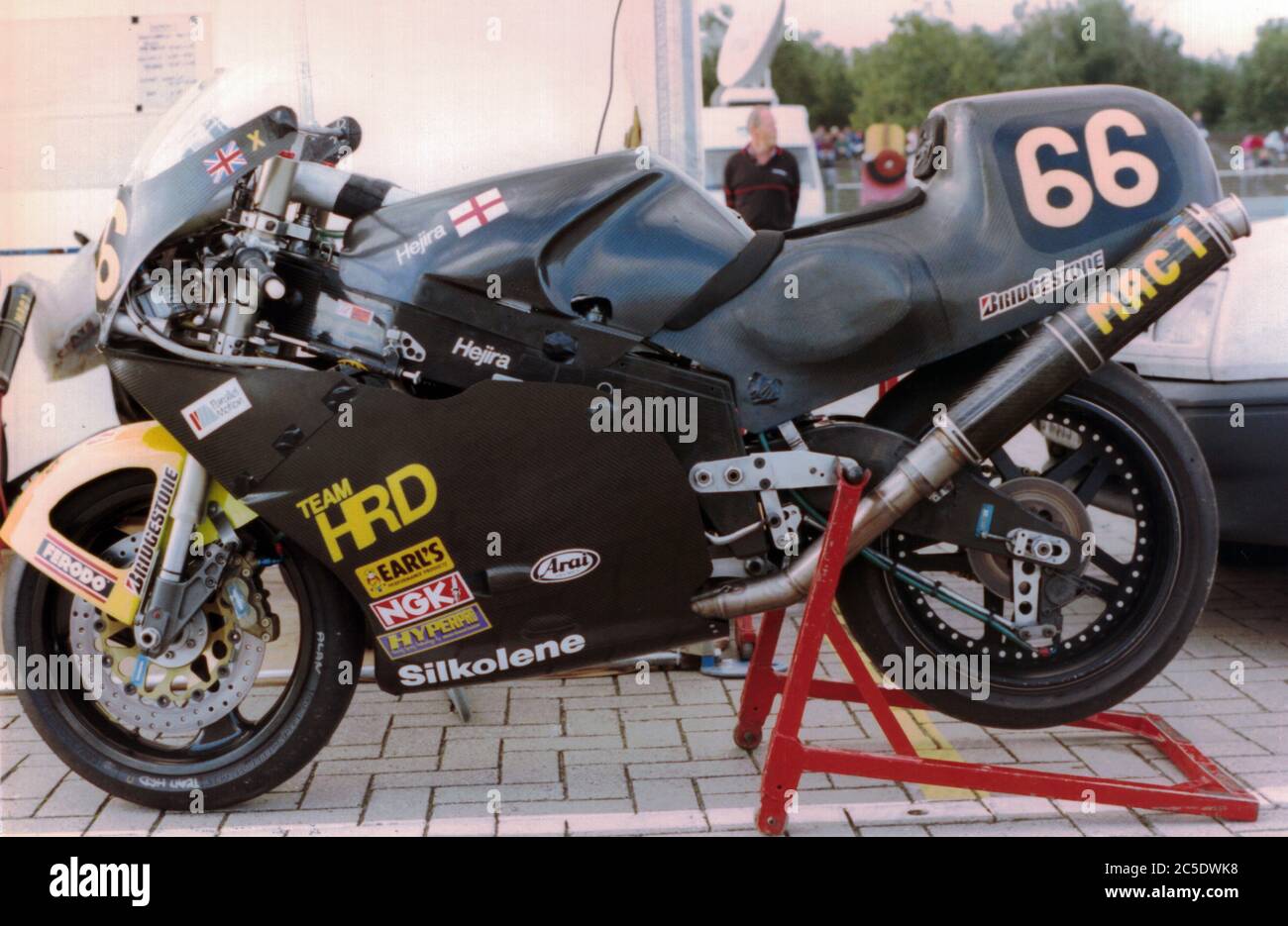 Team HRD Motorbike in the Super Mono Class Stock Photo