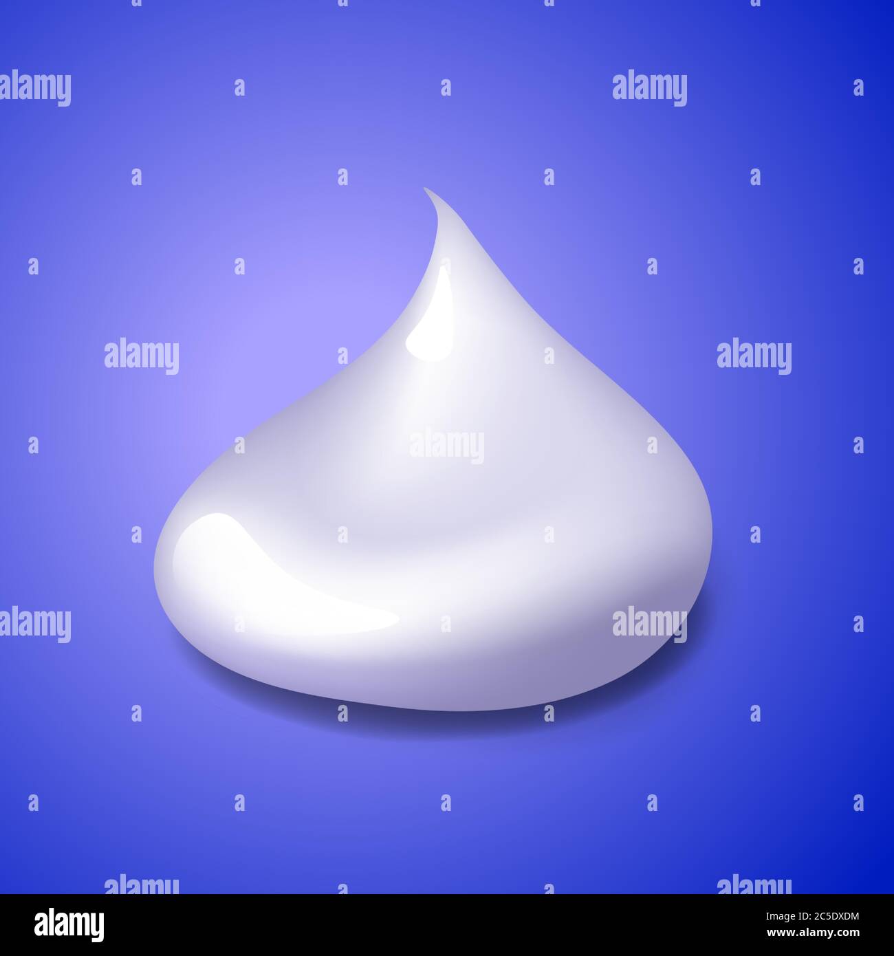 Realistic shaving gel or shaving foam cream soap mousse icon Vector realistic illustration isolated on blue background. Stock Vector