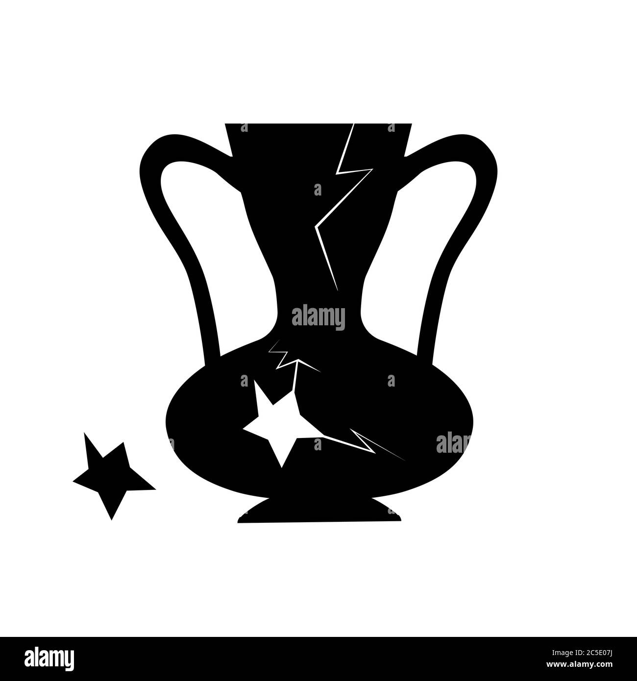 Traditional ancient vase on white background. Greek Monument of ancient culture. EPS 10 Stock