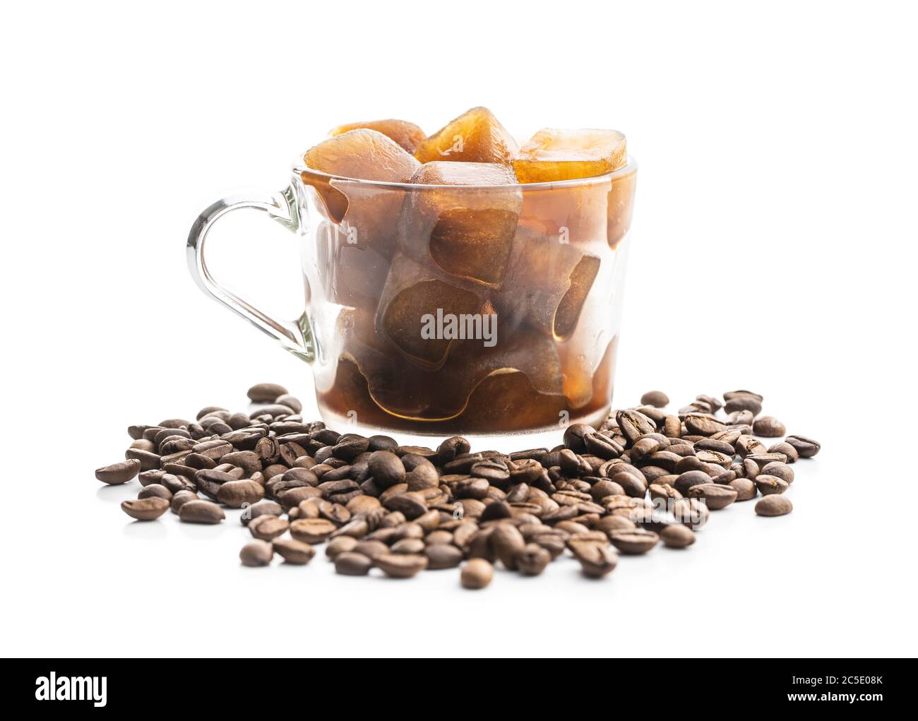https://c8.alamy.com/comp/2C5E08K/frozen-coffee-coffee-ice-cubes-and-coffee-beans-isolated-on-white-background-2C5E08K.jpg