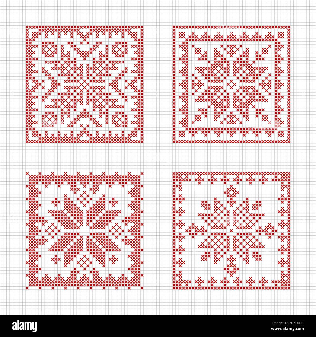 Carpet Cross Stitch Pattern, Ornament Counted Cross Stitch Chart, Sampler,  Pillow,modern Embroidery, Christmas Decor, Instant Download PDF 