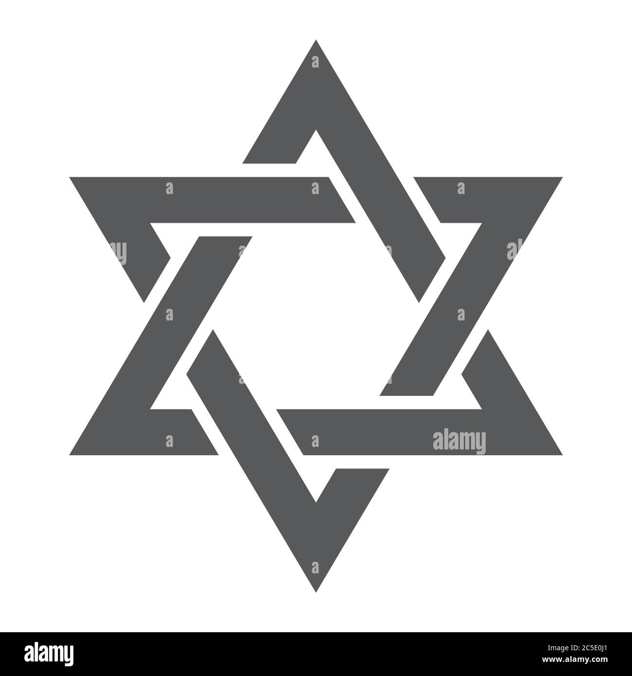 Star of David glyph icon, israel and jewish, hexagram sign, vector graphics, a solid pattern on a white background. Stock Vector
