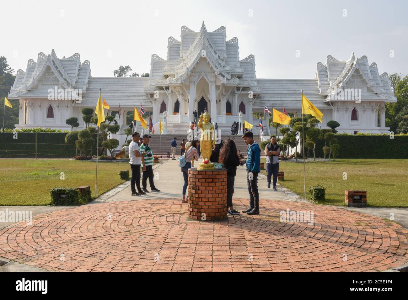 Lumbini, Nepal - 18 January 2020: Thai Buddhist monastery at the monastic  zone of Lumbini in Nepal Stock Photo - Alamy