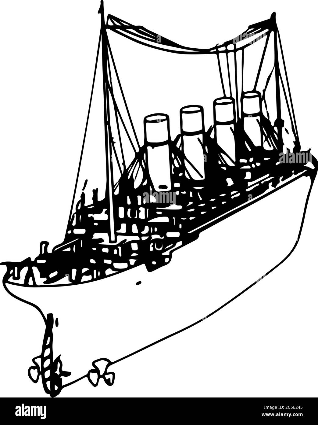 sketch of ship titanic vector Stock Vector Image & Art - Alamy