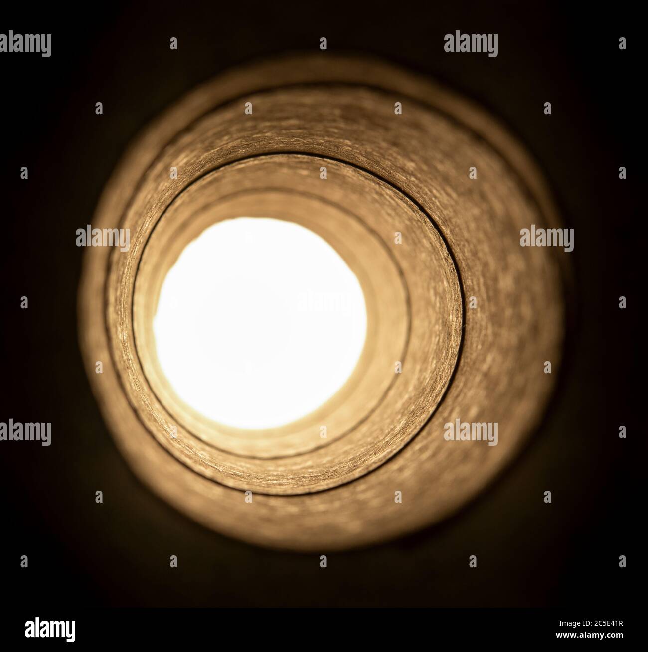 Light at the end of the tunnel concept Stock Photo