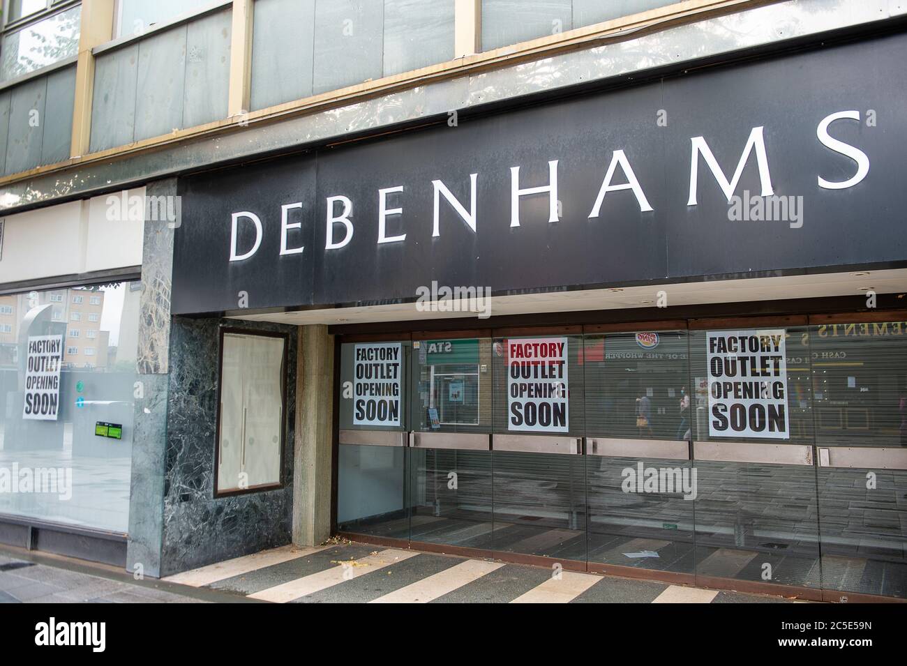 Slough, Berkshire, UK. 2nd July, 2020. The Debenhams Department store ...