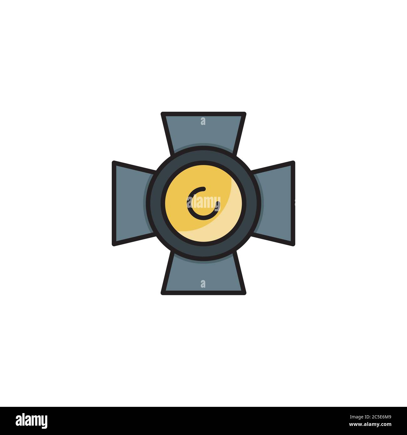 Scenic spotlight icon vector isolated on white background Stock Vector
