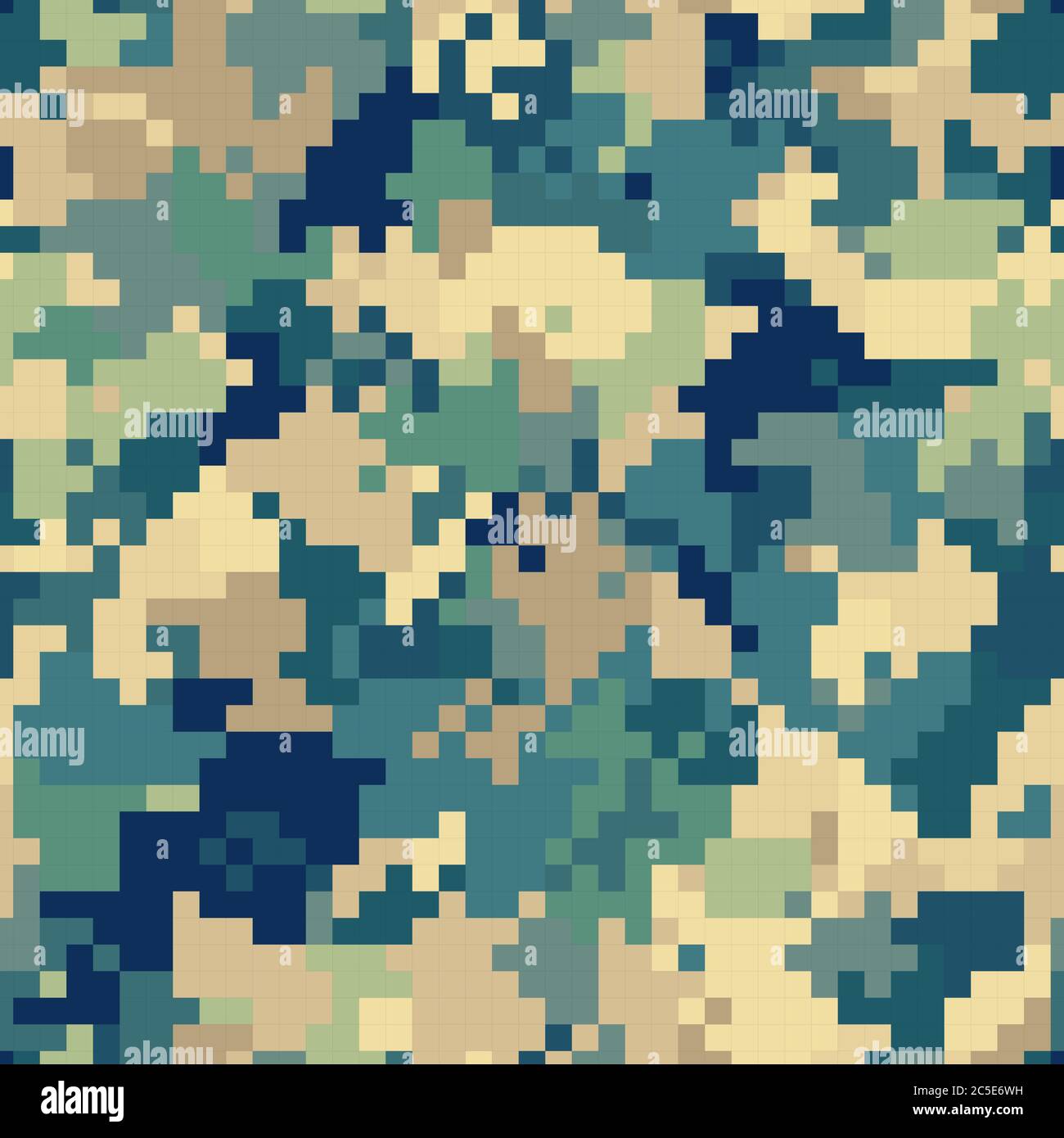 Military camouflage seamless pattern. Urban digital pixel style Stock ...