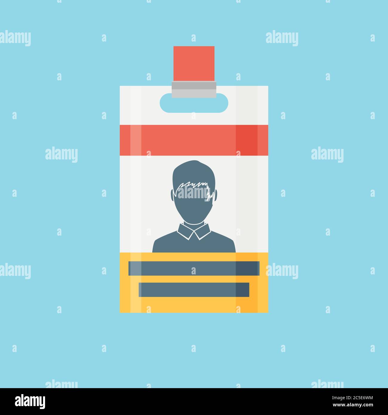 Name tag flat icon. Modern flat icons vector Stock Vector