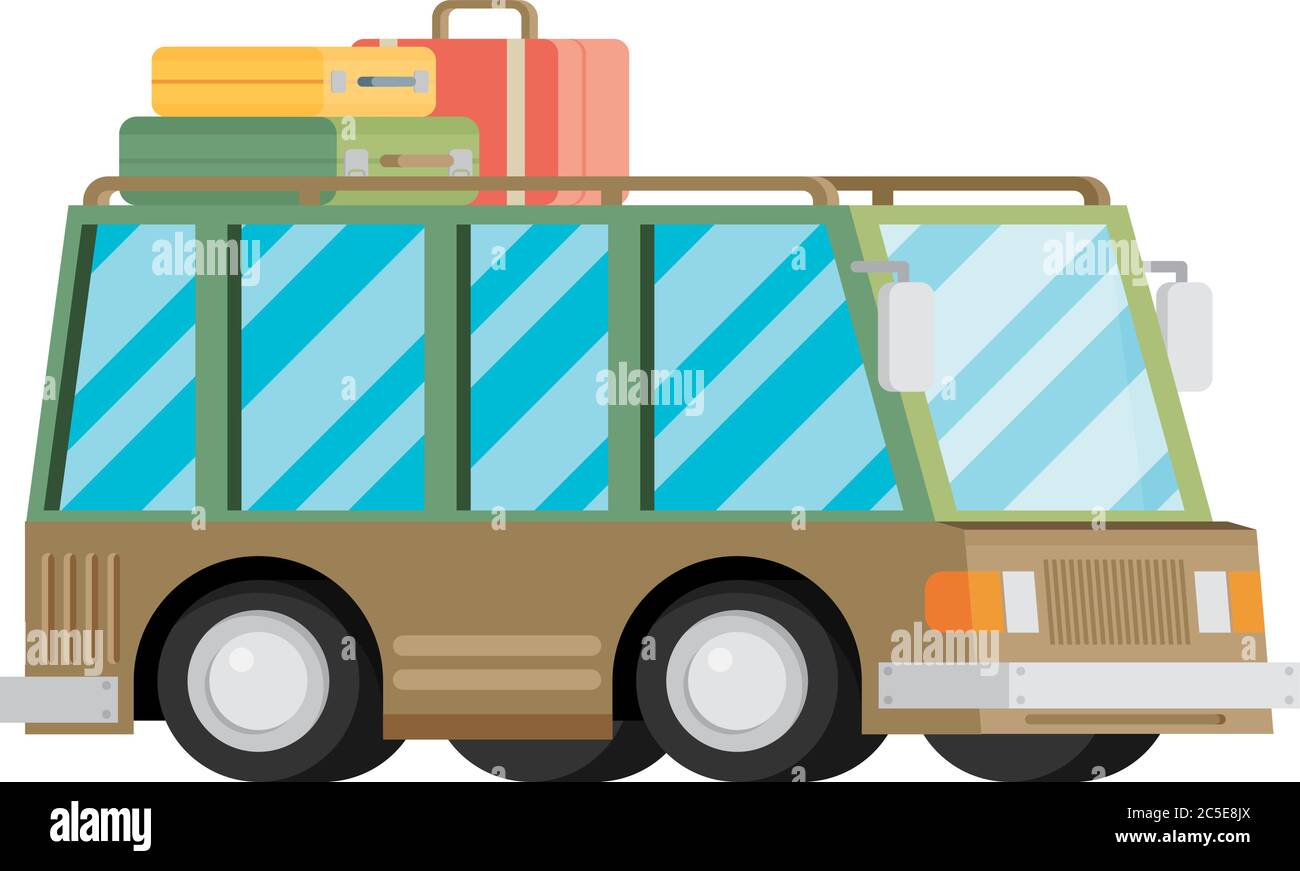 Vector illustration of a retro travel van Stock Vector Image & Art - Alamy