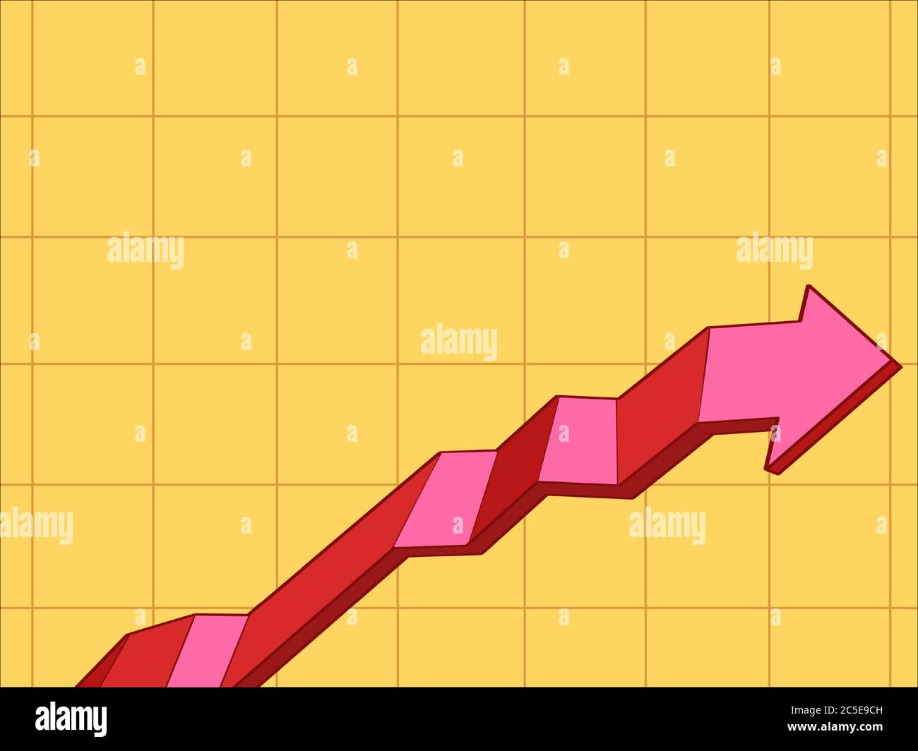 Chart of indicators up Stock Vector