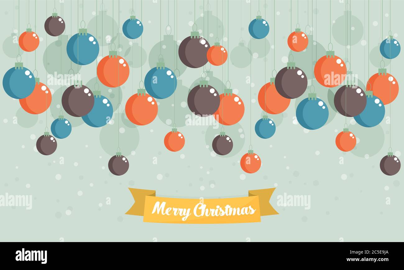Christmas vintage greeting card. Vector illustration Stock Vector Image ...