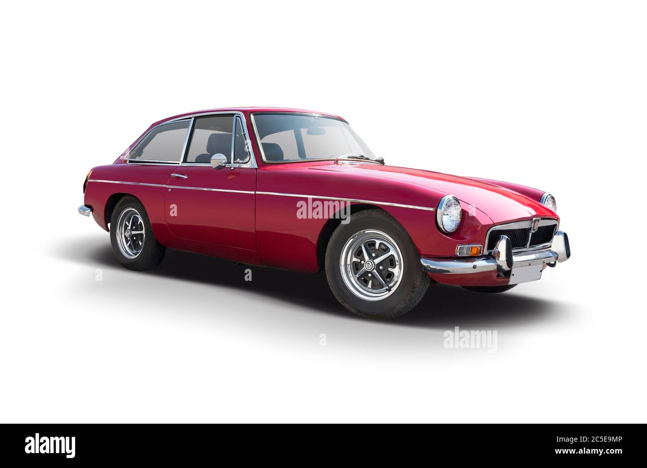 Classic British sport car isolated on white Stock Photo