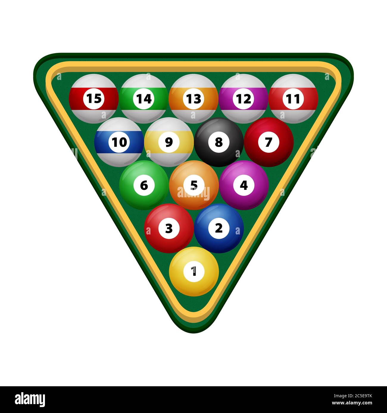 Complete Billiard Balls Stock Vector Image & Art Alamy