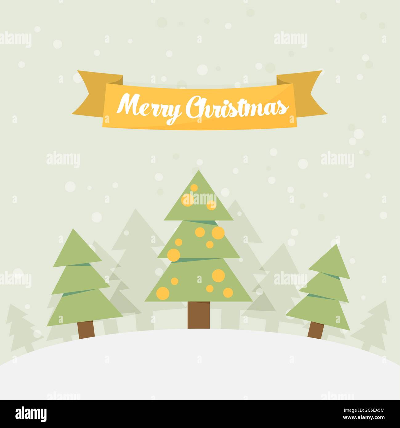 Christmas vintage greeting card. Vector illustration Stock Vector Image ...