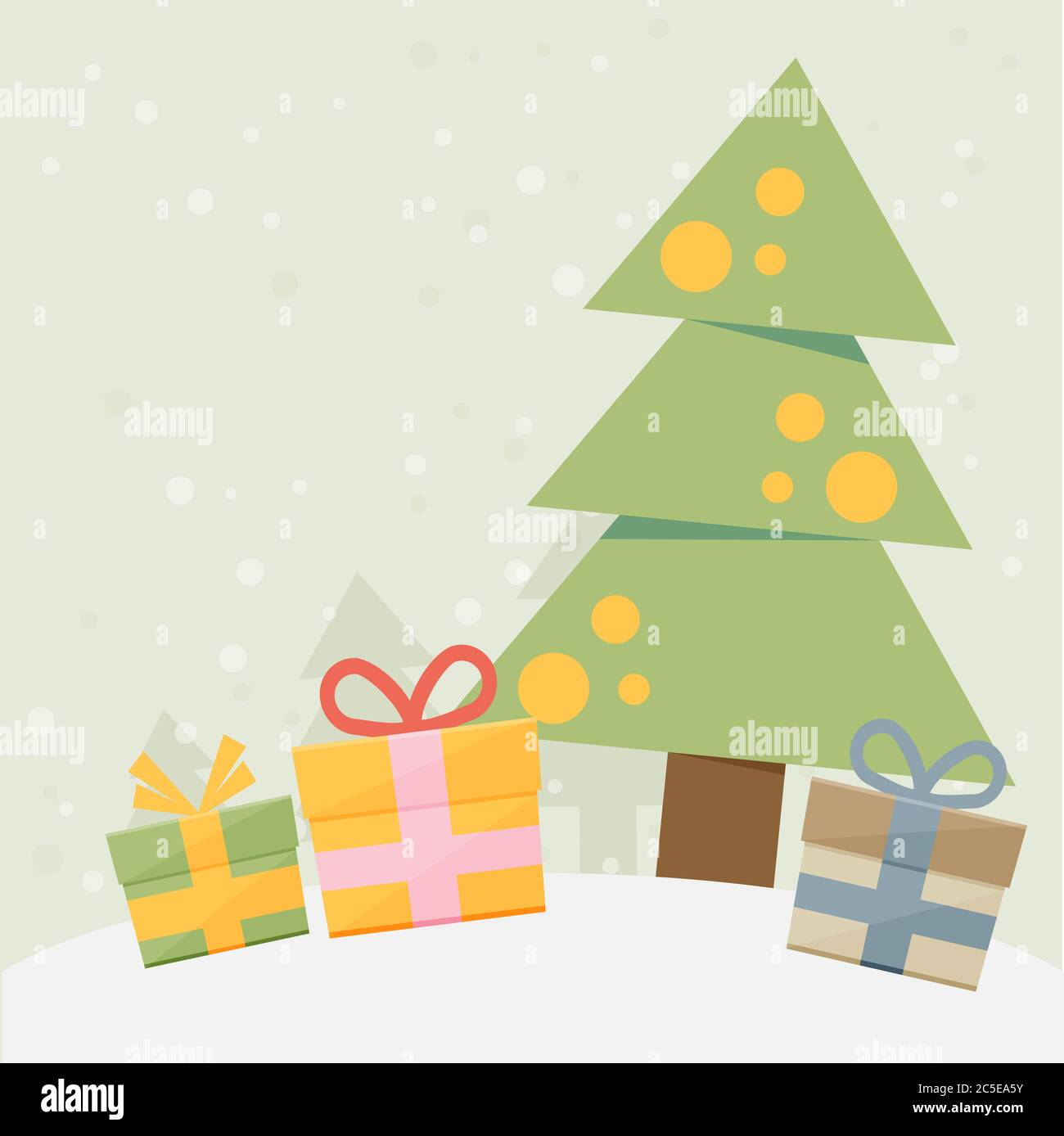 Christmas vintage greeting card. Vector illustration Stock Vector Image ...