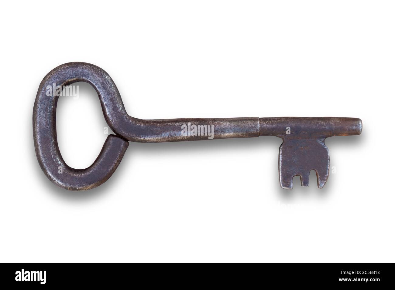Old iron key isolated on white background Stock Photo Alamy