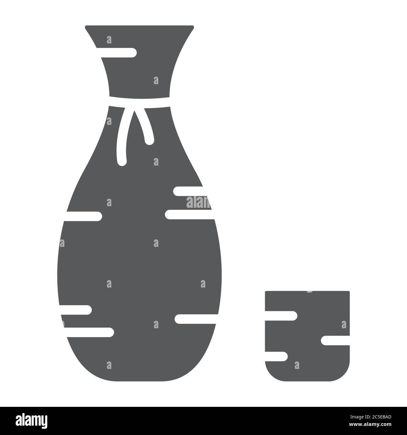 Sake glyph icon, asian and drink, japanese alcohol sign, vector