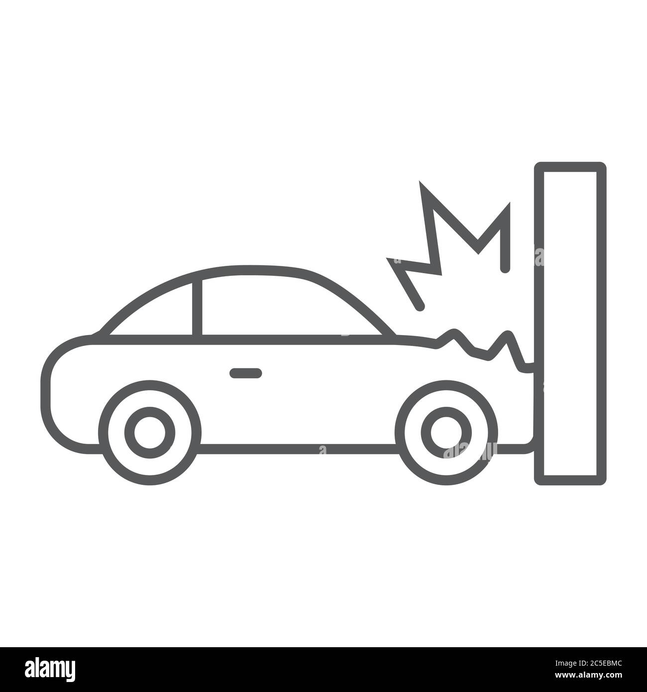 Overturned car or collision of cars pictogram. Cartoon car crash, accident  symbol or icon. Road, traffic accident. Crashed cars or service logo. -  SuperStock