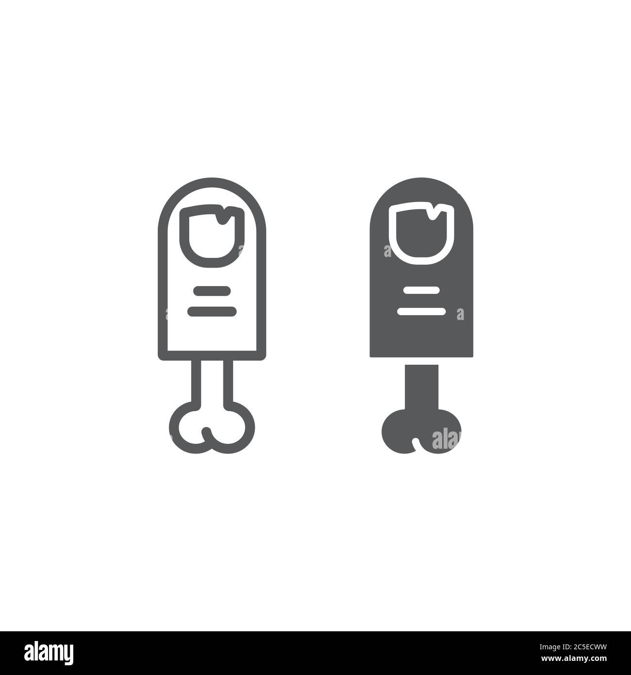 Zombie finger line and glyph icon, halloween and creepy, monster finger ...