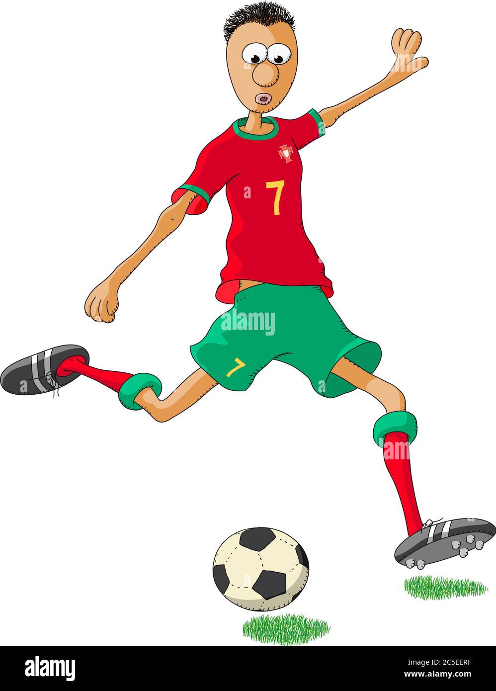 Portugal soccer player Stock Vector
