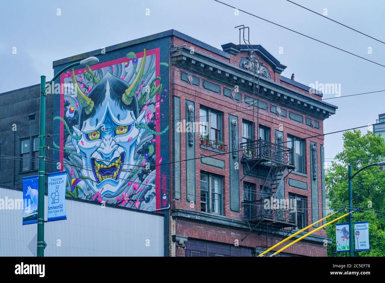 Mural by James Acrow, The Light, Main Street, Vancouver, British ...