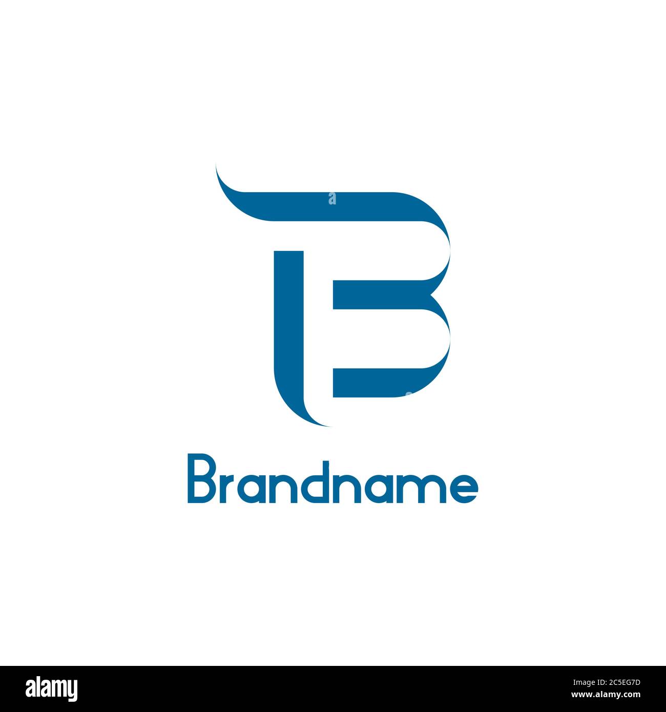 Initial letter B logo, elegant and modern monogram design concept, isolated on white background. Stock Vector